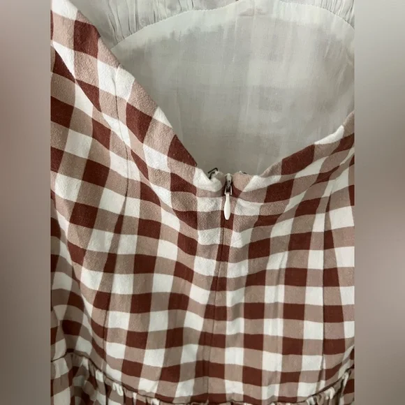 Free People Checkered Halter Midi Dress - Picture 4 of 6